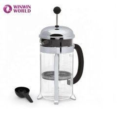 350ml design stainless steel french press coffee glass maker