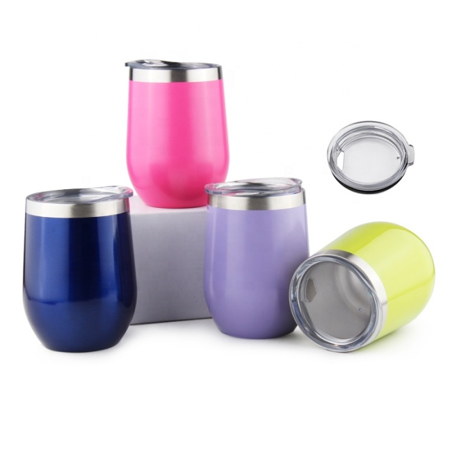 high quality double wall wine tumbler coffee tumbler with straw and lid