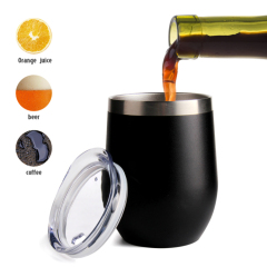 Wholesale Small MOQ Amazing Durable Double Walled Stemless Wine Tumbler With Lid