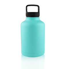 Insulated Water Bottle and Beer Growler Wide Mouth 64Oz Capacity Double Wall Design for Hot and Cold Beverages
