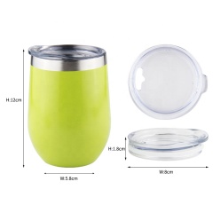 high quality double wall wine tumbler coffee tumbler with straw and lid