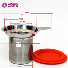 Tea Filter Infuser Reusable Stainless Steel Laser Logo Food Grade Coffee & Tea Tools for Glass Tea Cup or  Mug