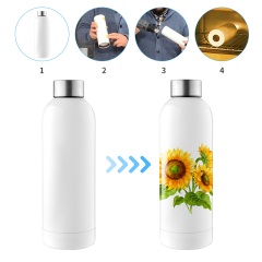 500ml Outdoor Sublimation Sport Long Hot Vacuum Flask Drinking Water Bottle BPA Free Steel Thermos Vacuum Cup