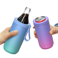 12oz Skinny Slim Sublimation blank Vacuum Insulated Beer Cooler 4 in 1 Stainless Steel Blank Slap Can Cooler