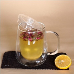 amazon best seller double wall tea cup coffee clear glass smoothie cup