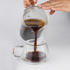 Pour Over Coffee Maker 500ml Borosilicate Glass Carafe With Rust Resistant Stainless Steel Paperless Filter  coffee Dripper