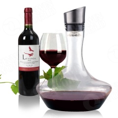 1600ml  Red Wine Glasses Carafe Wholesale Glass Wine Decanter with Stainless Steel lid