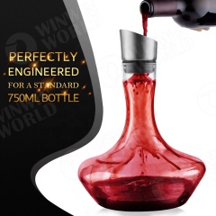 1600ml  Red Wine Glasses Carafe Wholesale Glass Wine Decanter with Stainless Steel lid