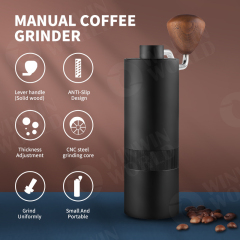 Portable Manual Stainless Steel Hand Adjustable Coffee Bean Manual Spice Coffee Grinder with Ceramic Burrs