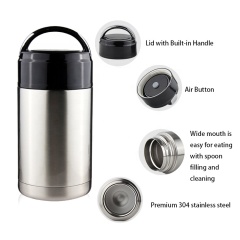 600ML Double Wall Stainless Steel Food Container Keep Hot 24 Hours Thermos Lunch Box