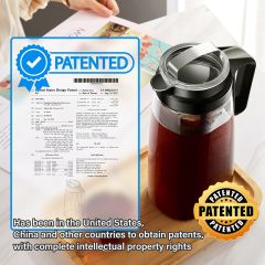 BPA Free Leak Proof  2L Big Size Tritan  Plastic Iced  Cold Brew Coffee Maker with Airtight Lid