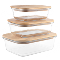 Glass Food Storage Containers with Lids BPA Free Glass Bento Boxes with Leak Proof Lids