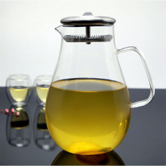 Glass carafe transparent glass pitcher measuring jug  with scale