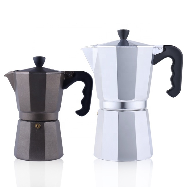 Food Grade Aluminum Espresso Coffee Pot  Hot Coffee  Makers Moka Pot