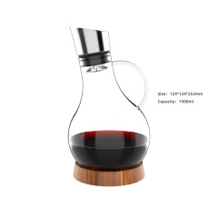 Large Capacity Wholesale Clear Crystal Glass Wine Decanter with Lid