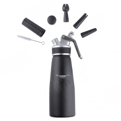 Wholesale Professional Aluminum Cream Whipper  Dispenser with 3 Decorating Nozzle and Cleaning Brush