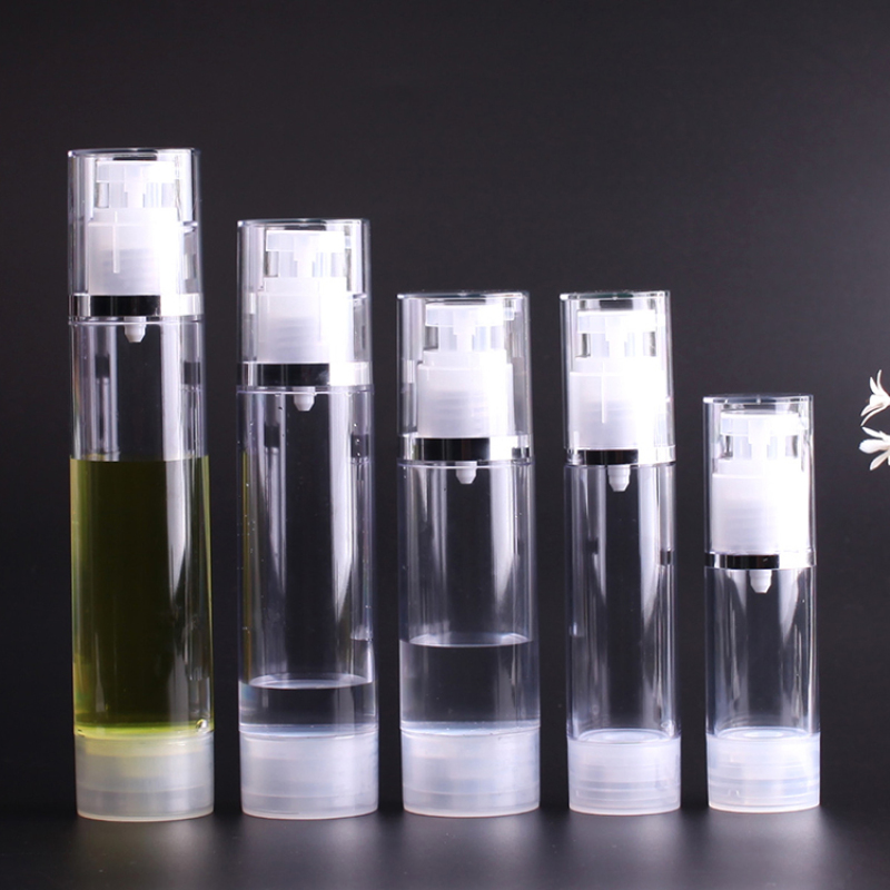 30ml 50ml 80ml 100ml 120ml COMO tapa de botella sin aire transparente cambiable 