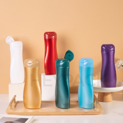 200ml 400ml 750ml flip cap PET custom color plastic shampoo bottle 