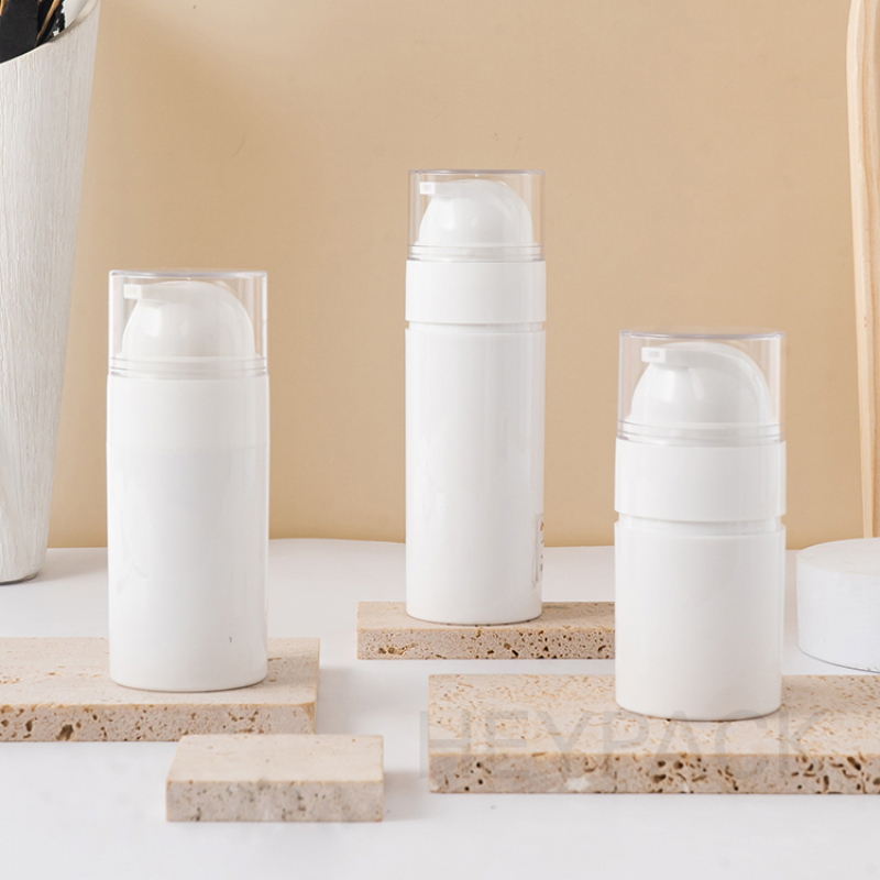 30ml 50ml 80ml AS plastic white color skincare airless pump bottle
