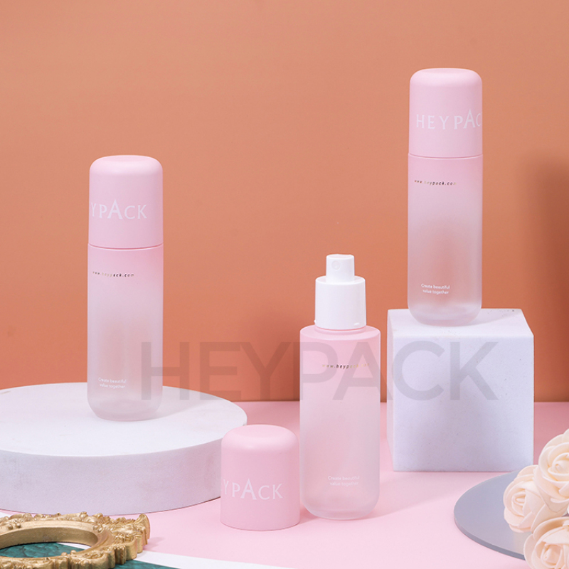 120ml thick PET frosting pink color cosmetic water mist spray bottle