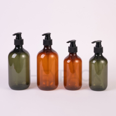 300ml 500ml 600ml amber green translucent shower shampoo pump bottle 