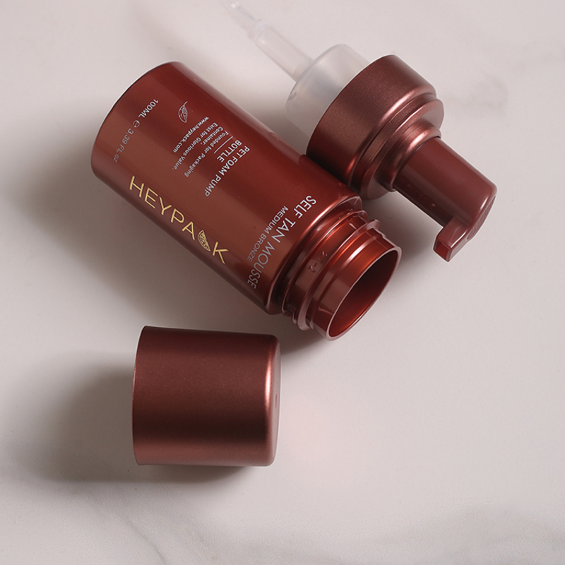 Bomba de espuma dorada plateada de 43 mm para botella de limpiador 