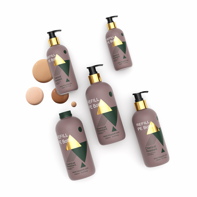 Flacon pompe HDPE 300 ml 500 ml 750 ml 1000 ml pour gel douche