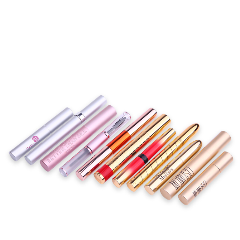 Emballage de tube de mascara de couleur métallique brillante 10 ml 