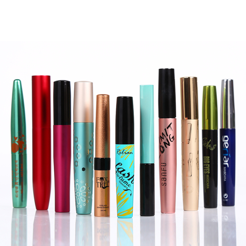 Emballage de tube de mascara de couleur métallique brillante 10 ml 