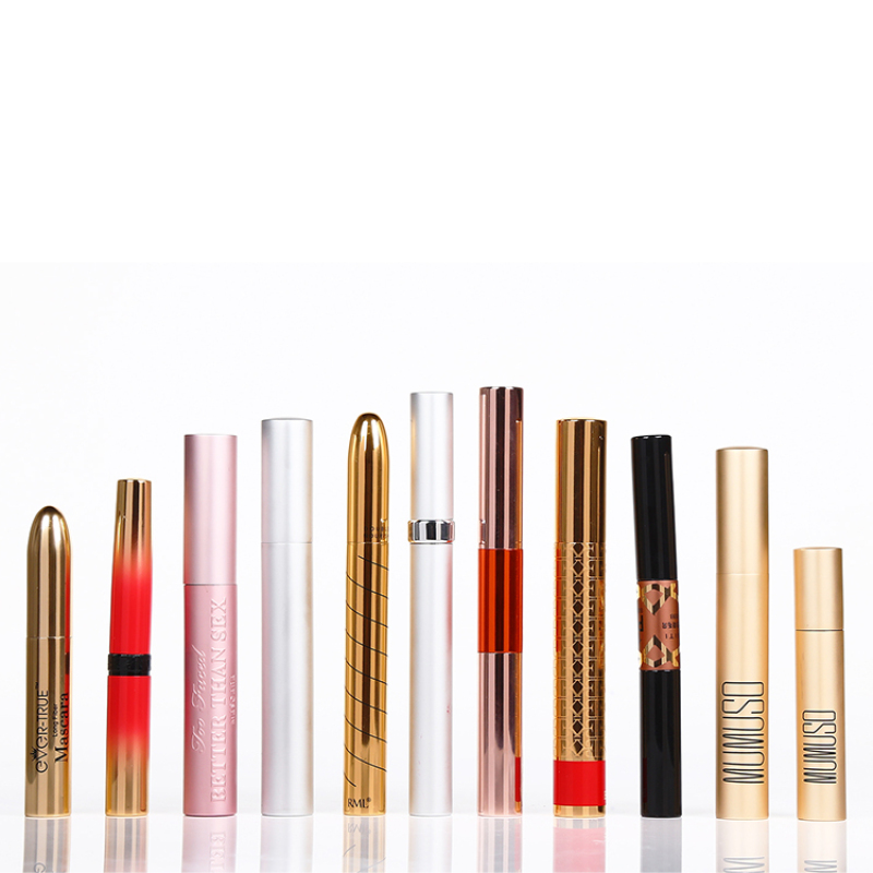 Emballage de tube de mascara de couleur métallique brillante 10 ml 