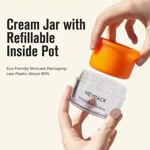 less plastic eco-friendly 100ml refillable cosmetic jar
