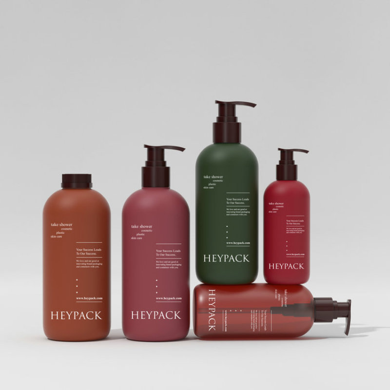 300ml 500ml 750ml 1000ml HDPE shower gel bottle packaging