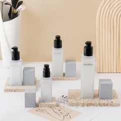 Square Shape 100ml 120ml Thick PET skincare packaging bottle