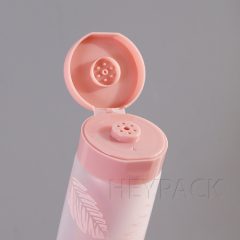 Pink solid plastic bottle tube jar series for skincare cream packaging 