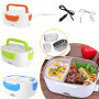 110V& 220V Plug 12V 40W Car Home Office Portable Food Heater Stainless Steel Container Electric Lunch Box