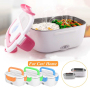 110V& 220V Plug 12V 40W Car Home Office Portable Food Heater Stainless Steel Container Electric Lunch Box
