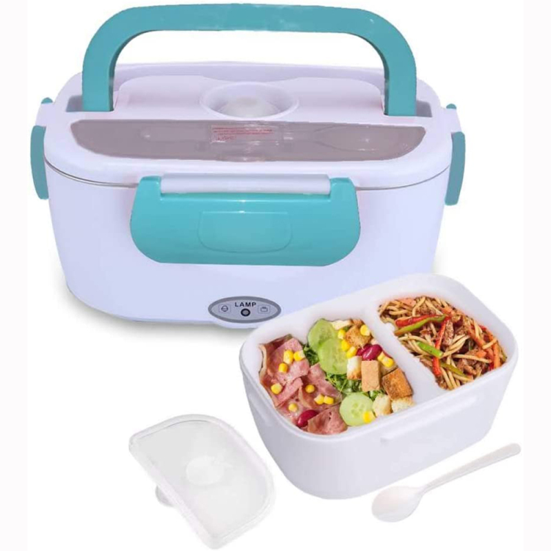 110V& 220V Plug 12V 40W Car Home Office Portable Food Heater Stainless Steel Container Electric Lunch Box