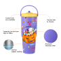 30oz Halloween Vacuum Insulated Sublimation Beer Cup Stainless Steel Water Tumblers with Handle Straw Leakproof Flip on-the-go