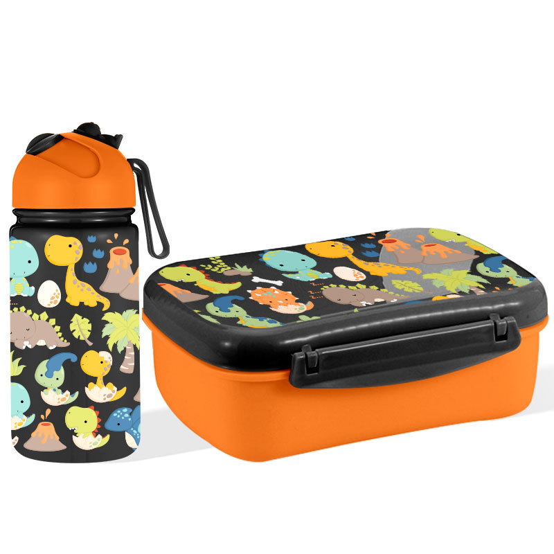 Bento Lunch Box with Insulated Water Bottle Ice Pack Set for Kids Toddlers BPA Free Removable Snack Box