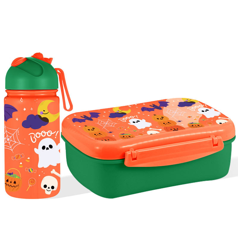 Bento Lunch Box with Insulated Water Bottle Ice Pack Set for Kids Toddlers BPA Free Removable Snack Box