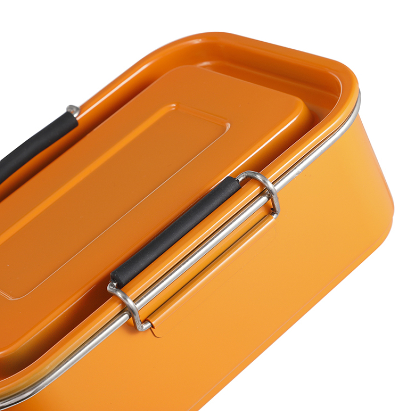 Children 304 Stainless Steel Bento Lunch Box Metal Lunch Containers with Silicone Ring
