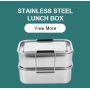Children 304 Stainless Steel Bento Lunch Box Metal Lunch Containers with Silicone Ring