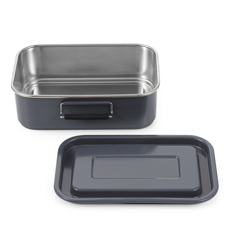 Children 304 Stainless Steel Bento Lunch Box Metal Lunch Containers with Silicone Ring