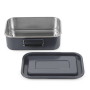 Children 304 Stainless Steel Bento Lunch Box Metal Lunch Containers with Silicone Ring