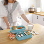 New year microwave lunch box bento for kid school office portable waterproof  4 compartment bento plastic Food container
