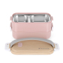 BPA Free Custom Logo 1600ML Bento Box 2 Layer Stackable Lunch Bento Box KOREAN Storage Boxes & Bins Eco-friendly Square Glossy