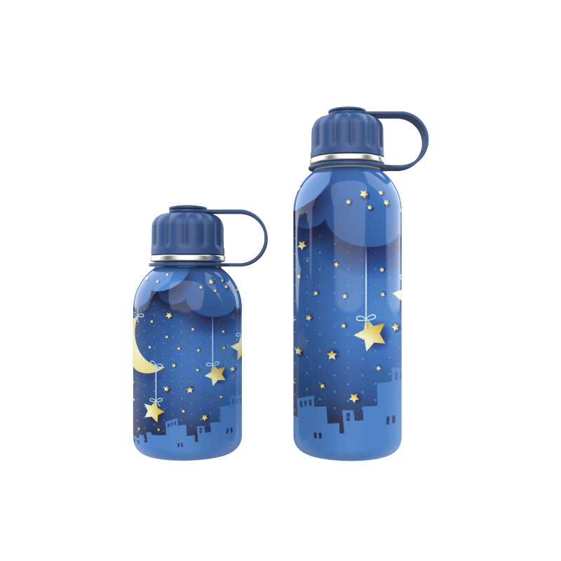 Cartoon Insulated Stainless Steel Reusable Tumbler for Toddlers  Girls Boys Kids Water Bottle with Handle Lid