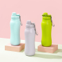 Portable OEM Printing Custom Double Wall Stainless Steel Vaccum Flasks Spout Thermos Insulated Sport Water Bottles with Chug Lid
