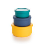 Oven Safe Food Storage Containers Silicone Baby Food Storage Round Bento Lunch Box with Water Bottle for kids