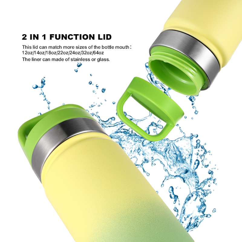 Tour Outdoor Portable Wide Mouth 18oz Gradient Colors Stainless Steel Thermos Vacuum Insulated Sports Water Bottles
